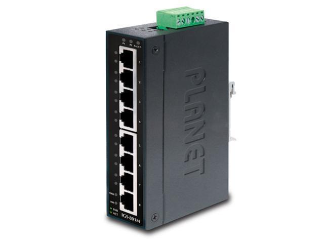 Planet Technology IGS-801M 8-Port 10/100/1000Mbps Managed Industrial Ethernet Switch