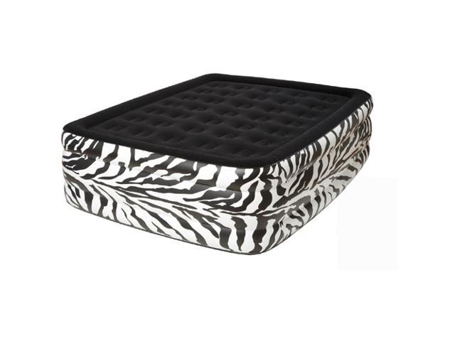 Pure Comfort Zebra Queen Flock Top Raised Air Bed Newegg Com