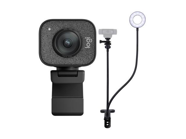 Logitech StreamCam Plus Webcam with Tripod (Graphite) and Knox Gear Webcam Stand