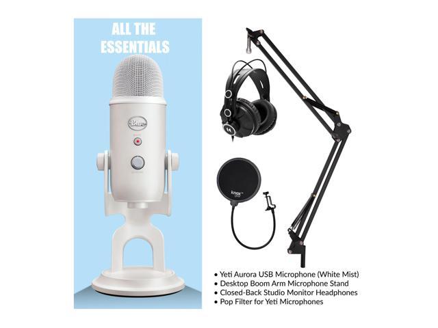 Blue Microphones Yeti USB Microphone (White Mist) with Microphone Stand Bundle