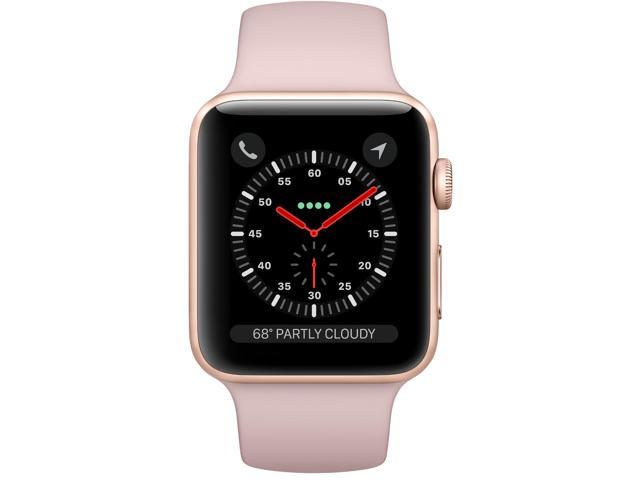 apple watch series 3 gps 42mm gold aluminum case with pink sand sport band