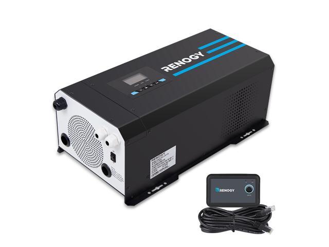 Photo 1 of Renogy PCL1-20111S 2000 Watt 12V DC to 120V AC Pure Sine Wave Inverter Charger w/ LCD Display Lithium Battery Compatibility 6000W Surge