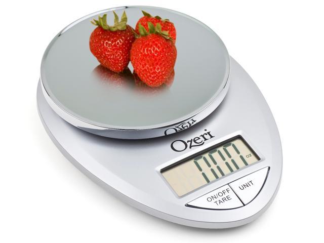 Ozeri Pro Digital Kitchen Food Scale 1g To 12 Lbs Capacity In Ozeri Pro Digital Kitchen Food Scale 1g To 12 Lbs Capacity In Elegant Chrome