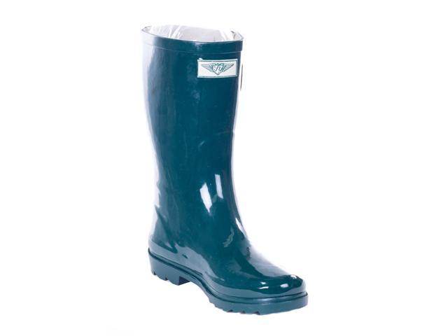 forest green rain boots