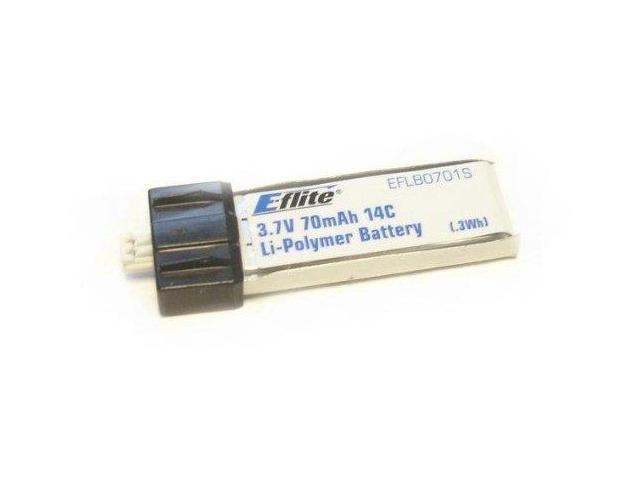 Latest E-Flite 4 pcs Blade Scout CX 70mAh 1S 3.7V 14C LiPo Battery # EFLB0701S 
