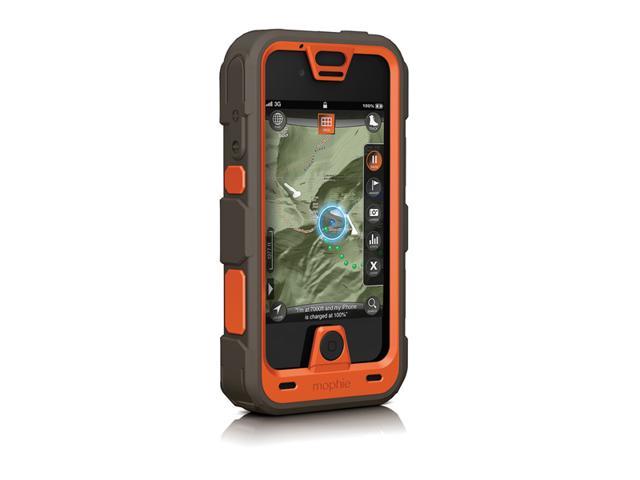 mophie Juice Pack Pro Outdoor Edition Ruggedized Rechargeable External Battery Case for iPhone 4/4S (2,500 mAh) - Orange