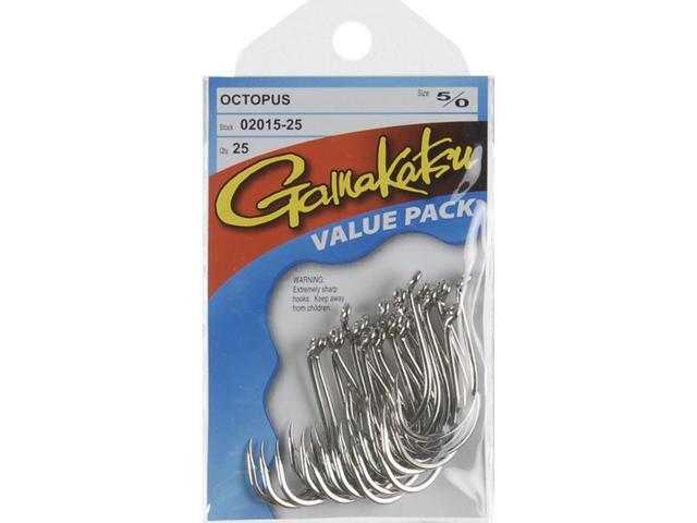 Gamakatsu Octopus Nickel Hook Size 5//0 25 Per Pack 02015-25