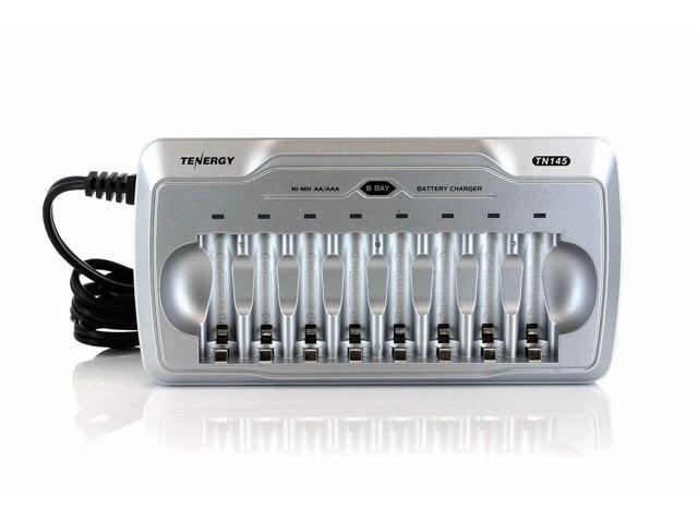 Tenergy TN145 8-Bay AA/AAA NiMH/NiCd Battery Charger with individual LED  indicator 