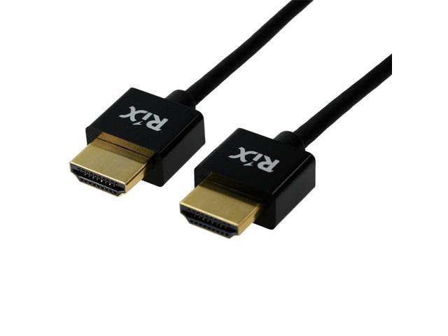 Rix Ultra Slim Compact HDMI v1.4 cable, 4ft, 36 AWG, OD 0.118 inch