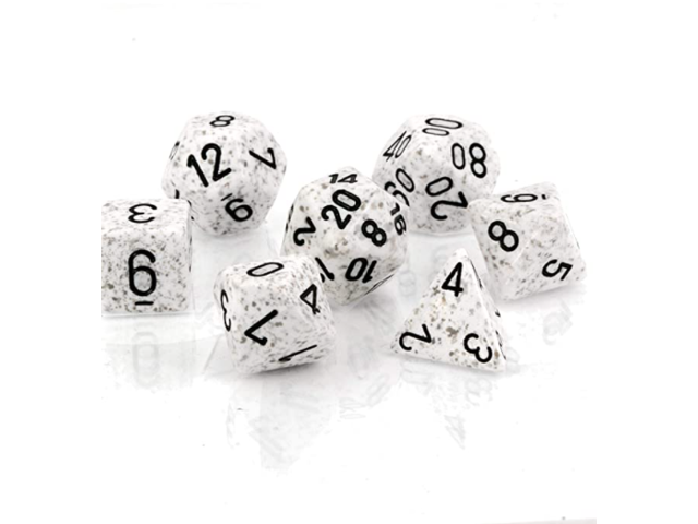 Arctic Camo Speckled 16mm d6 Chessex Dice Sets 12 