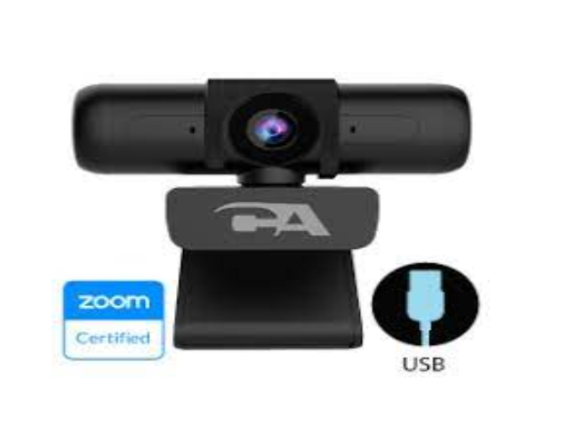 CA Essential Webcam 1080p 5MP - Zoom Certified USB Webcam, 5MP Super HD Webcam up 2592x1944 at 30fps, Autofocus & Light Correction, Dual Omnidirectional Microphones (WC-3000)