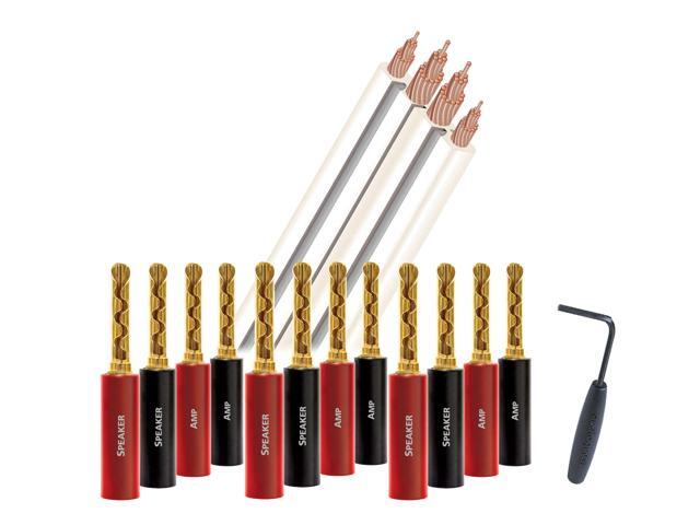 Gold Audioquest SureGrip 100 BFA//Banana Connectors Set of 12