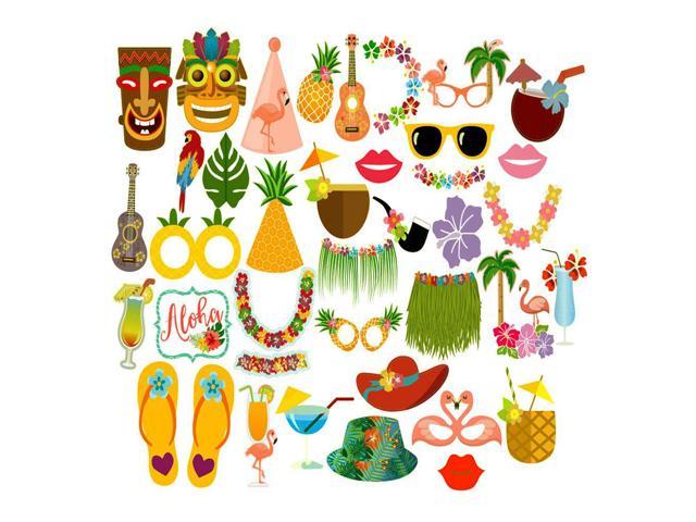 Kkonetoy Luau Photo Booth Props Kit Fiesta Photo Booth Props 36