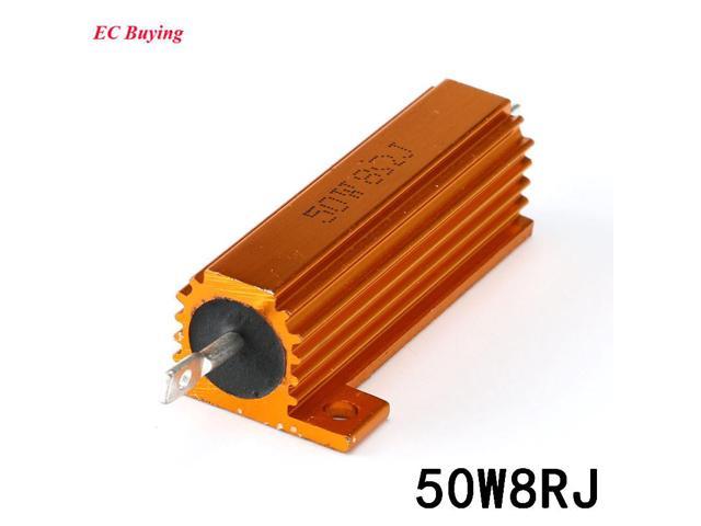 Rx24 50w 8r Heat Sink Metal Aluminum Case Resistor Golden High Power Heatsink Resistor 8 Ohm Newegg Com
