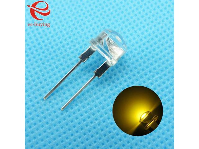 8mm LED Emitting Diode Ultra Bright Lamp White Colors Light DIY 15000mcd Bulb