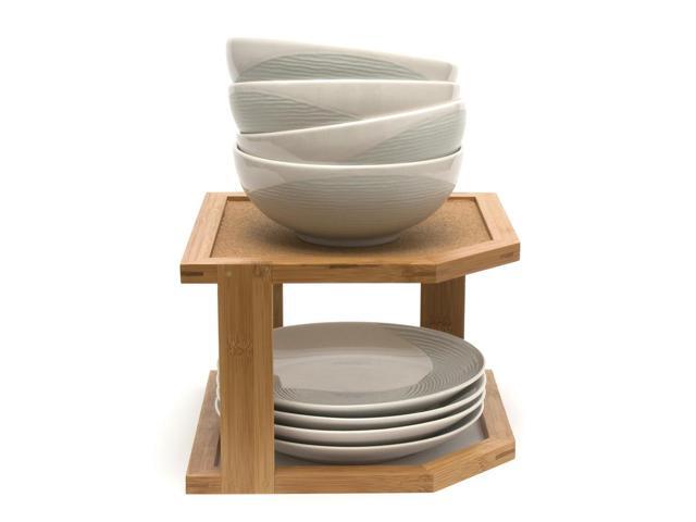 Lipper International 8309 Bamboo Cork 2 Tier Corner Shelf Lipper International 8309 Bamboo Cork 2 Tier Corner Shelf