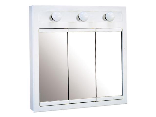 Design House 532374 Concord White Gloss Lighted Medicine Cabinet Design House 532374 Concord White Gloss Lighted Medicine Cabinet Mirror With 3 Doors And 2