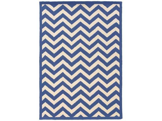 Chevron Area Rug In Navy 2 Ft 10 L X 1 W 3 Lbs Newegg Com