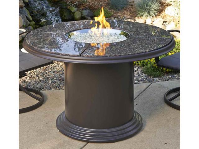 Outdoor Greatroom Gc 48 Din K Dining Table With British Granite Outdoor Greatroom Gc 48 Din K Dining Table With British Granite Top Lazy Susan Colonial Fiberglass Base And 20 Round Stainless Steel Crystal Fire Pit