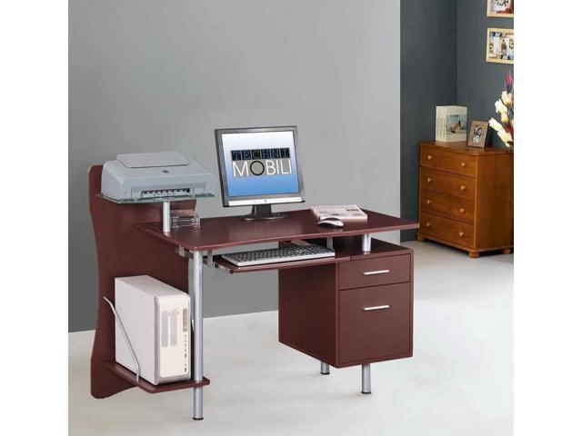 Techni Mobili Rta 325 Ch36 Computer Desk In Chocolate Newegg Com