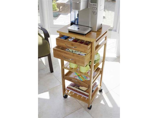 Lipper International 8915 Bamboo Space Saving Serving Cart With