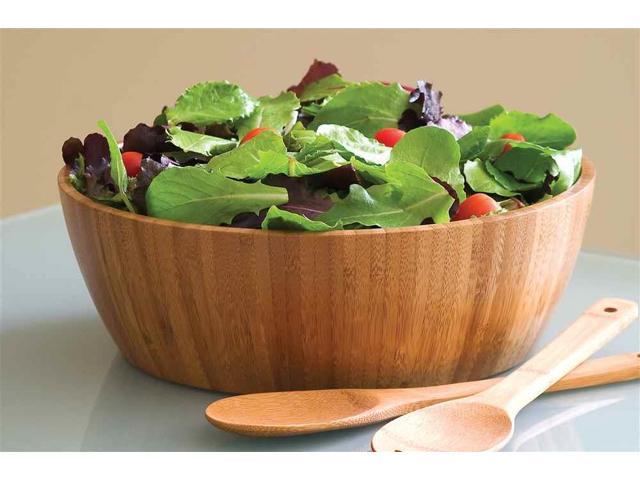 Lipper 8208 3 Bamboo Salad Bowl With Servers 3 Piece Set Newegg Com