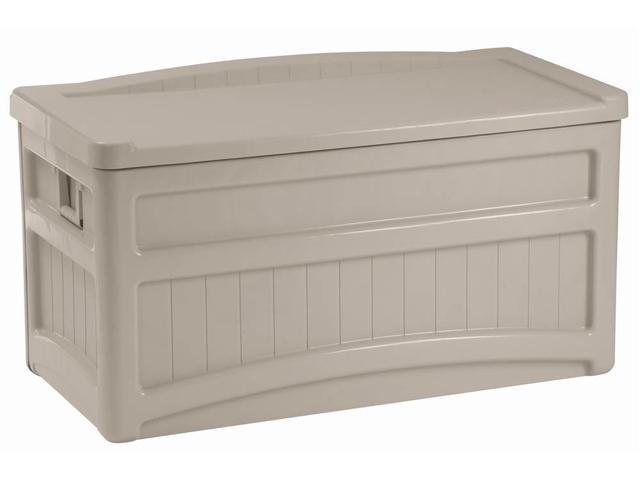 Photo 1 of Suncast Corporation 73 Gallon Taupe Deck Box