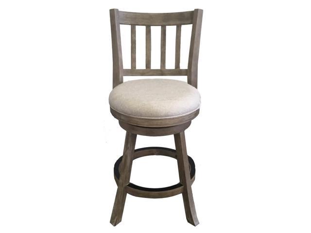 Photo 1 of 24" Sheldon Swivel Counter Stool Driftwood Wire-Brush and Ivory - major damage.