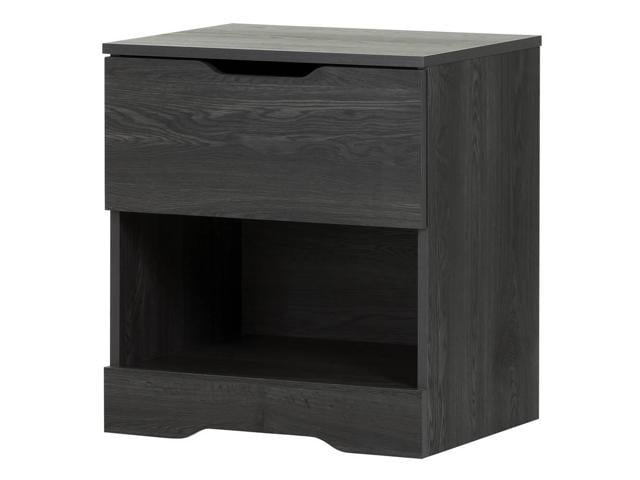 South Shore Holland 1 Drawer Nightstand Gray Oak Newegg Com