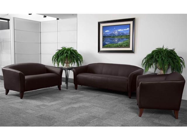 Hercules Imperial Series Brown Leather Chair Newegg Com