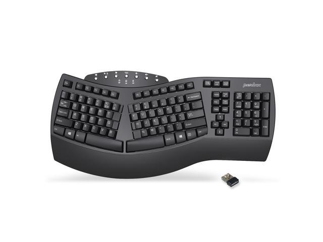 Perixx Periboard 612 Wireless Ergonomic Split Keyboard With Dual Mode 2 4g And Bluetooth Feature Compatible With Windows 10 And Mac Os X System Black Newegg Com