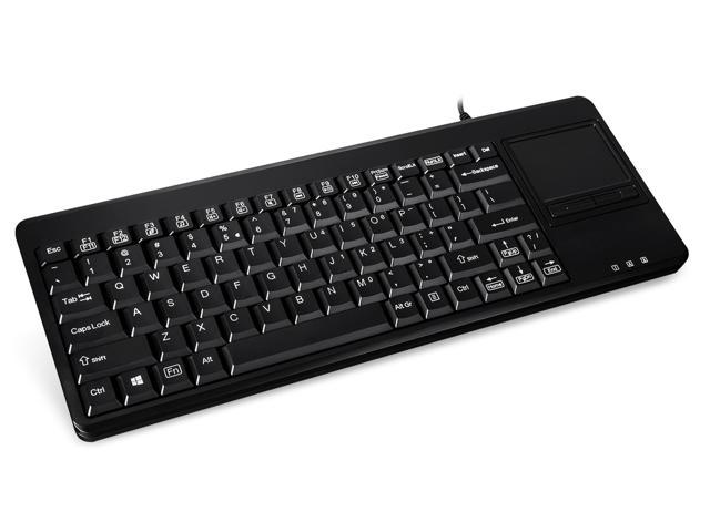 Perixx PERIBOARD-515H Wired USB Keyboard with Touchpad, Compact ...