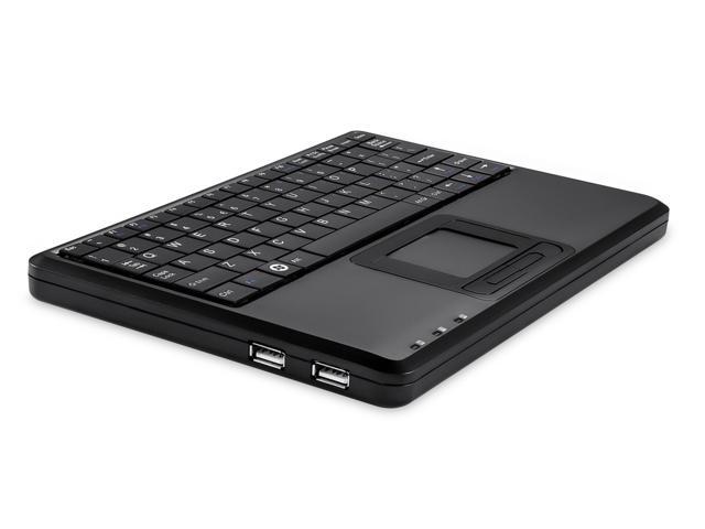 Perixx PERIBOARD-510H Plus Mini Teclado con Touchpad 230x160x20mm US English QWERTY Inglés - 2X USB Hubs 