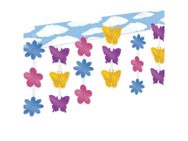 Beistle Butterfly Flower Ceiling Decor 12 X 12 Pack Of 6