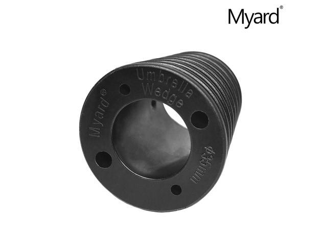 Black MYARD Umbrella Cone Wedge fit Patio Table Hole 2.2-2.5" Pole 3/8" 35mm 