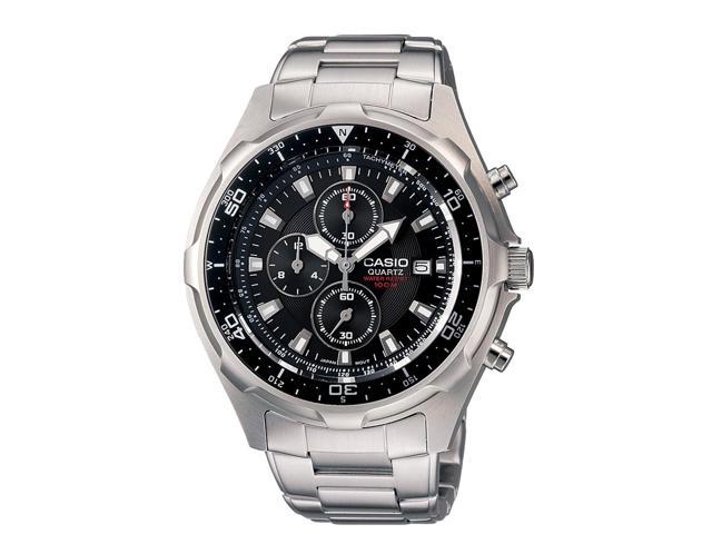 Casio AMW-330D-1AV Stainless Steel Analog Chronograph 100M Divers Sports Watch
