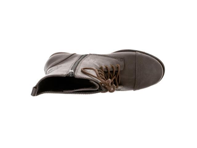 STYLUXE Womens Truman Faux Leather Side-Zip Boots