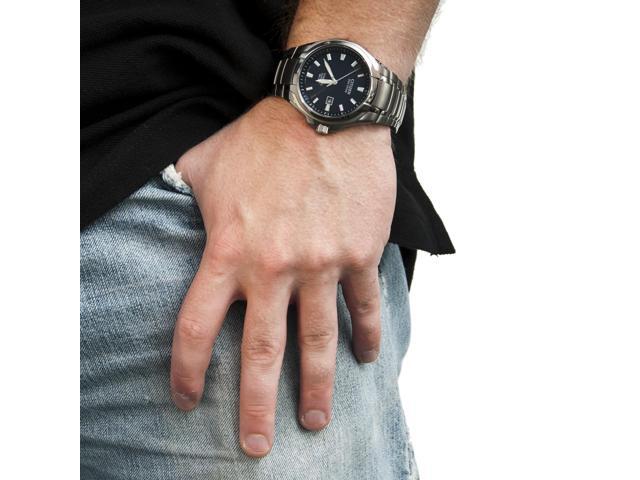 citizen eco drive titanium blue dial