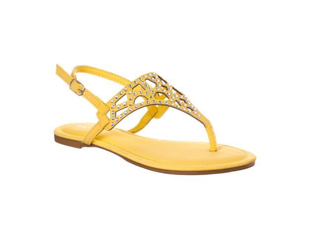 yellow rhinestone sandals