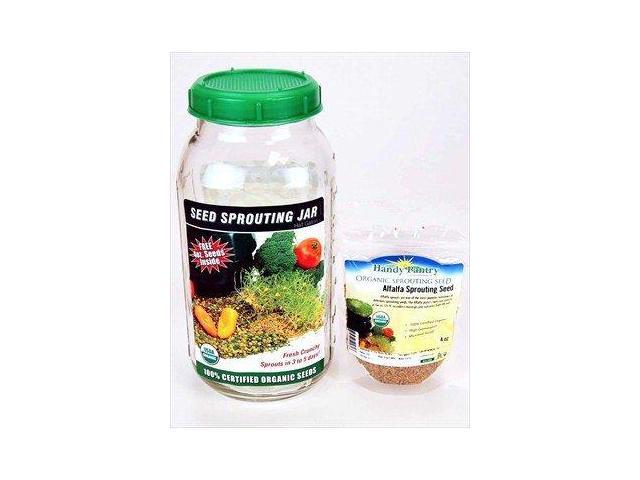 Seed Sprouting Jar Glass Half Gallon 1 Pc Handy Pantry