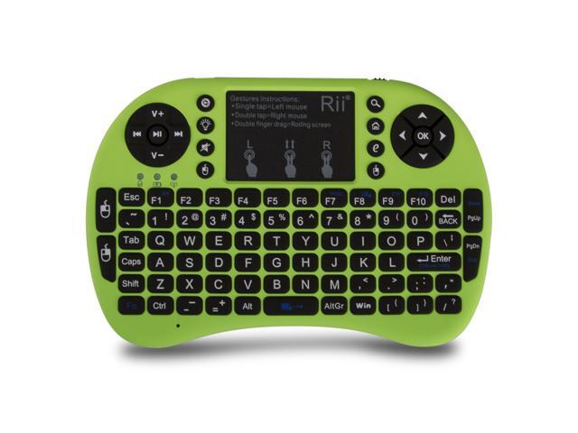  Rii Mini Bluetooth Keyboard with Touchpad＆QWERTY Keyboard,  Backlit Portable Wireless Keyboard for Smartphones/  Laptop/PC/Tablets/Windows/Mac/TV/Xbox/PS3/Raspberry Pi .(i8+ Blue) :  Electronics