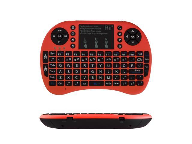  Rii i8+ Mini Bluetooth Keyboard with Touchpad＆QWERTY Keyboard,  Backlit Portable Wireless Keyboard for Smartphones  laptop/PC/Tablets/Windows/Mac/TV/Xbox/PS3/Raspberry Pi.Green : Electronics