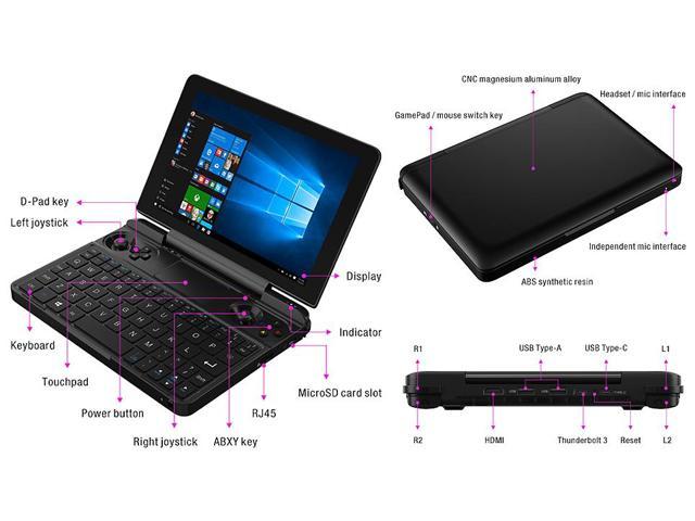 2021 Upgraded version GPD Win Max Mini Handheld Windows 10 Video Game  Console Gameplayer 8 Inch Laptop Notebook UMPC Tablet PC CPU Intel  i7-1195G7 