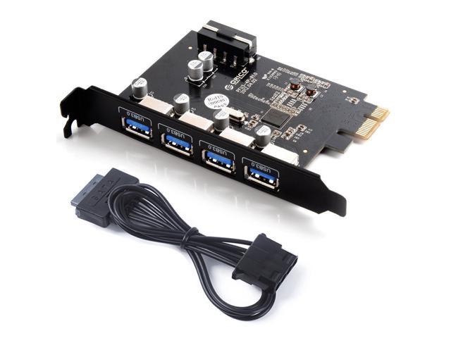 Desktop 4 Port USB3.0 PCI-Express control adapter card with PCI Bracket for Mac/Windows