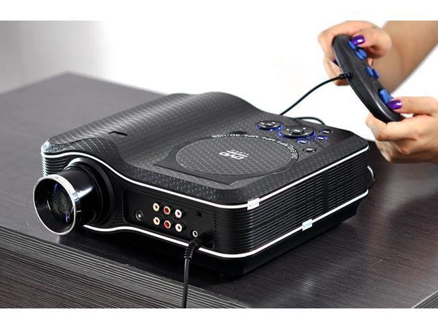 LED projector with DVD player USB Port TV & AV Inputs 800X600 30 LUMENS  100:1 Contrast display on ceiling or on wall display area up to 120 inch -  Newegg.com