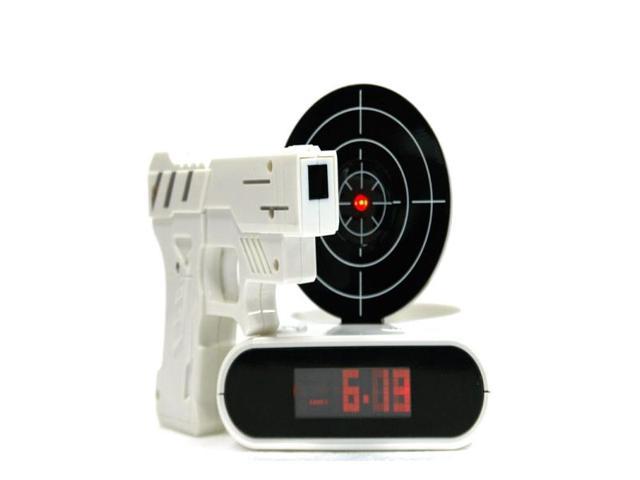 Unique 2.3" LCD dispaly gun alarm clock gun shooting clock - Newegg.com