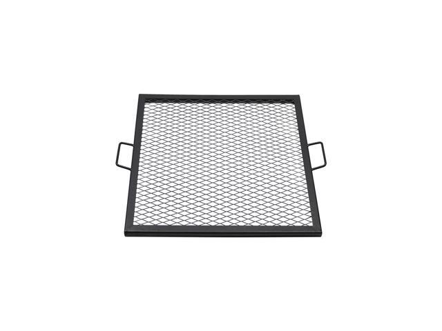 Sunnydaze X Marks 30 Inch Square Fire Pit Cooking Grill Newegg
