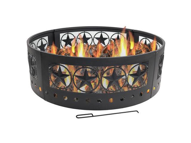 Sunnydaze Four Star Fire Pit Large Round 36 Inch Campfire Ring