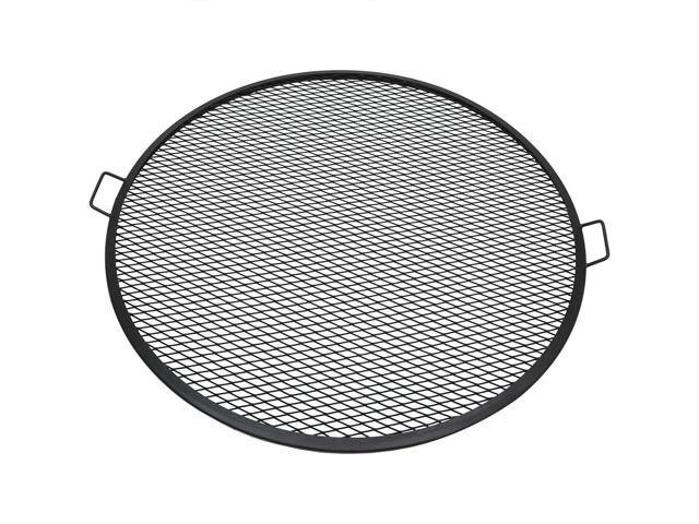 Sunnydaze X Marks Fire Pit Cooking Grill Grate Outdoor Round Bbq