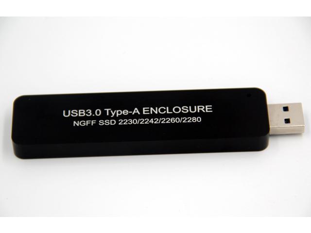 WBTUO LM-781U USB3.1 TYPE-A TO NGFF SSD Enclosure External HDD Case for NGFF SSD